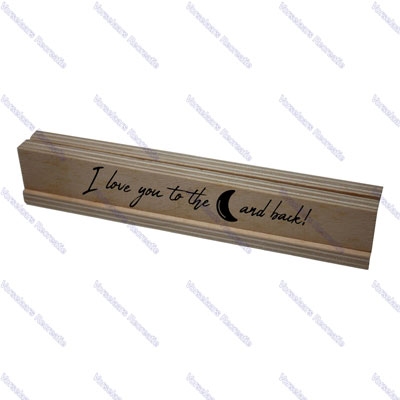 Houten fotostandaard - I love you to the moon and back